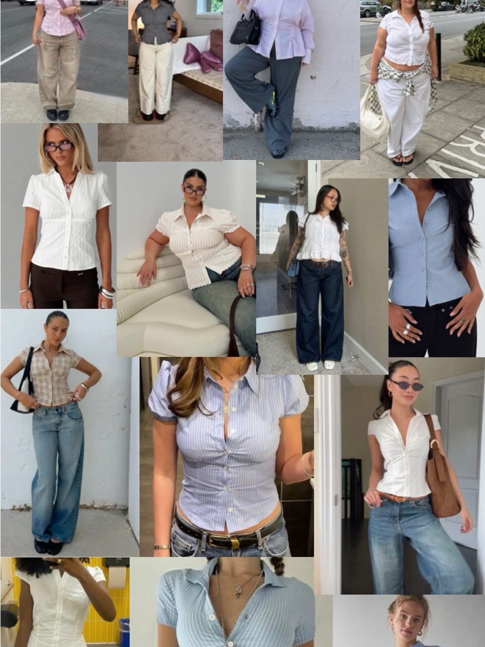 Wild Fable Plus Size Light Blue Puff Sleeve Button-Down Shirt